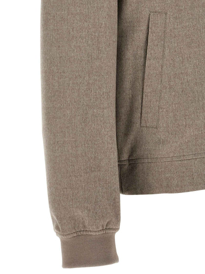 Gray Cashmere Bomber