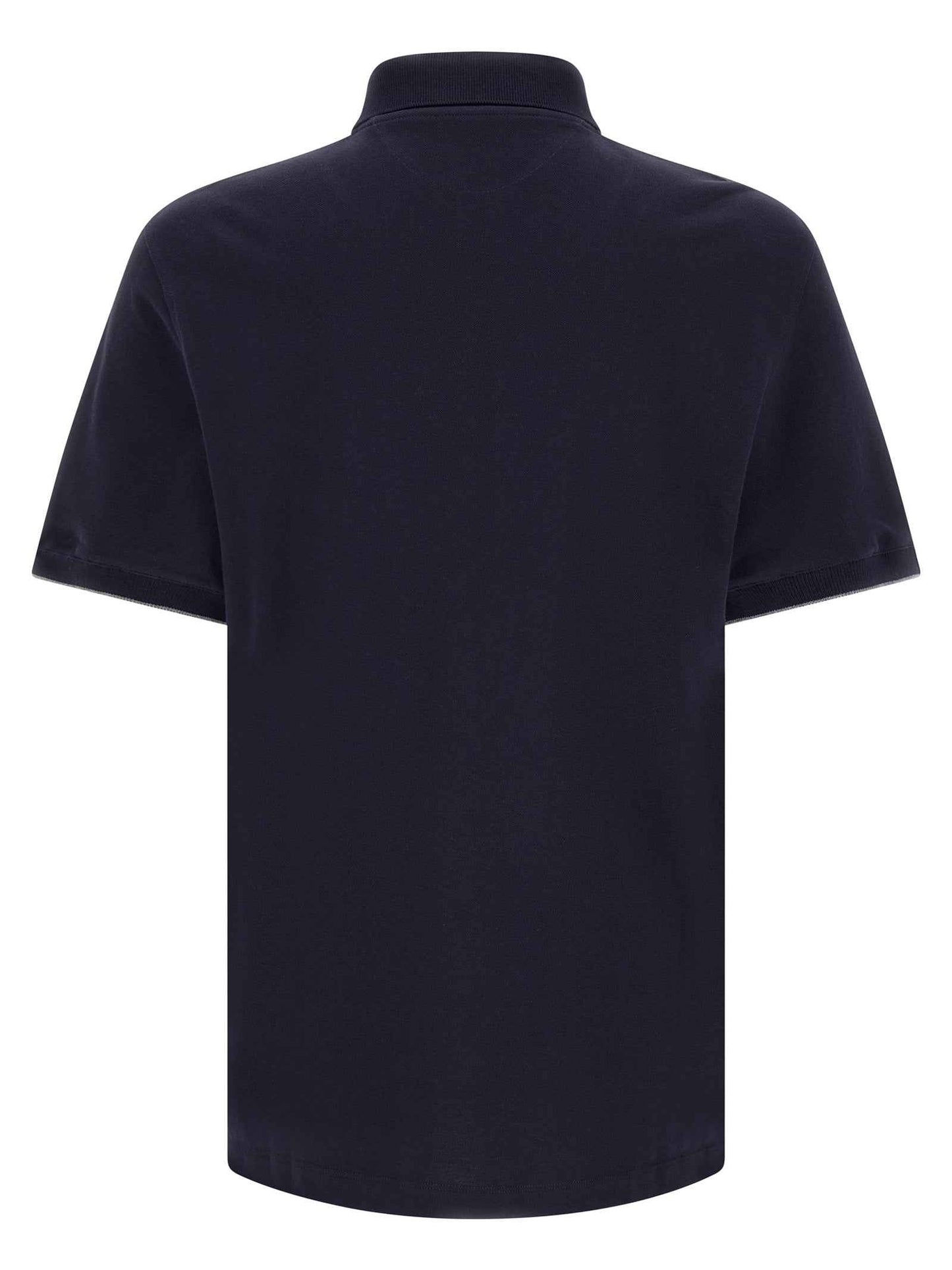 Blue Cotton Polo Shirt