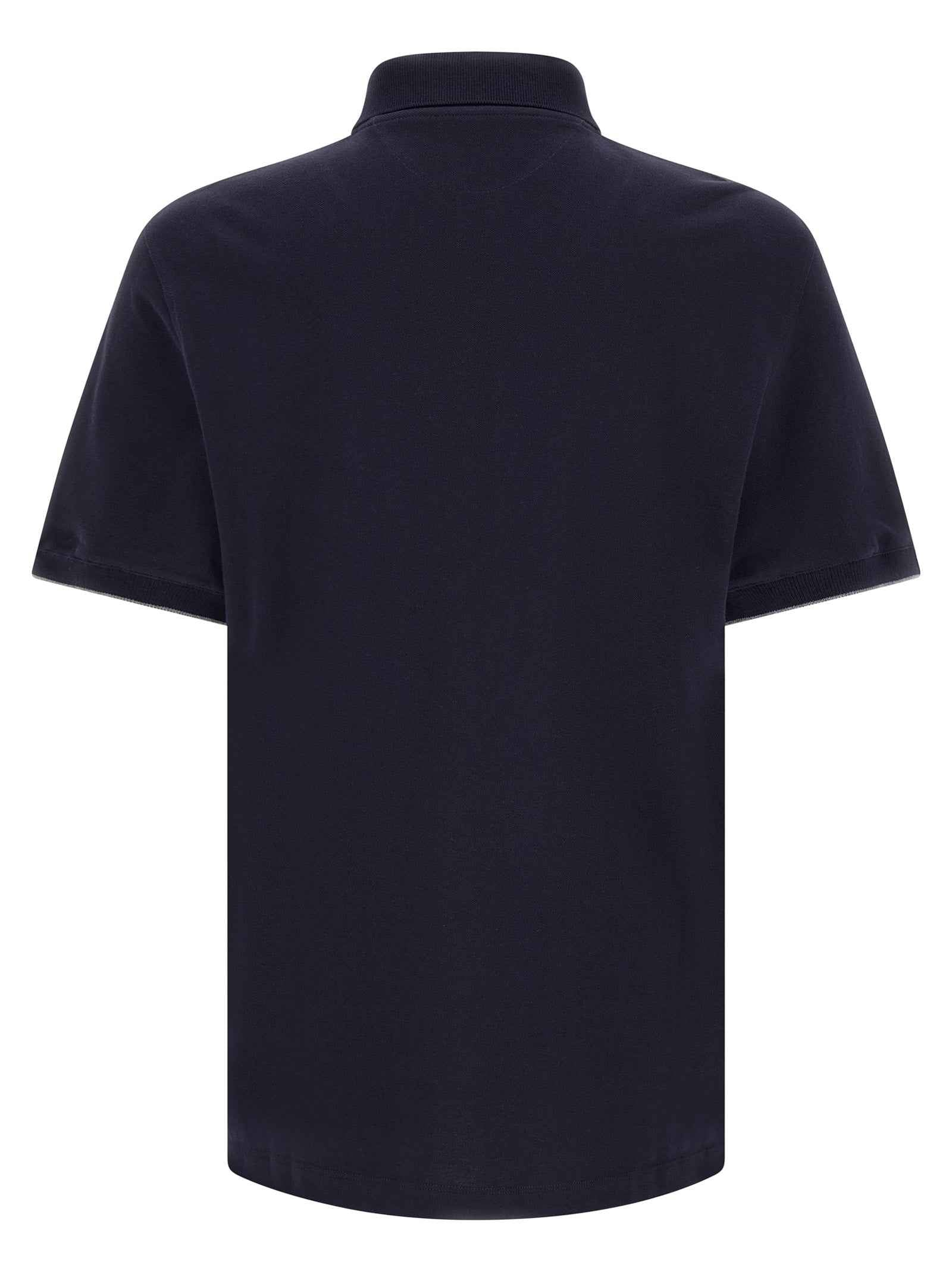 Blue Cotton Polo Shirt