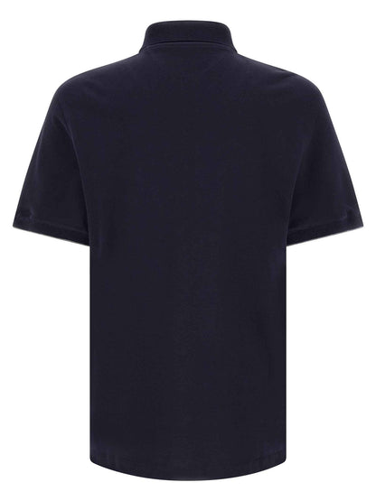 Blue Cotton Polo Shirt
