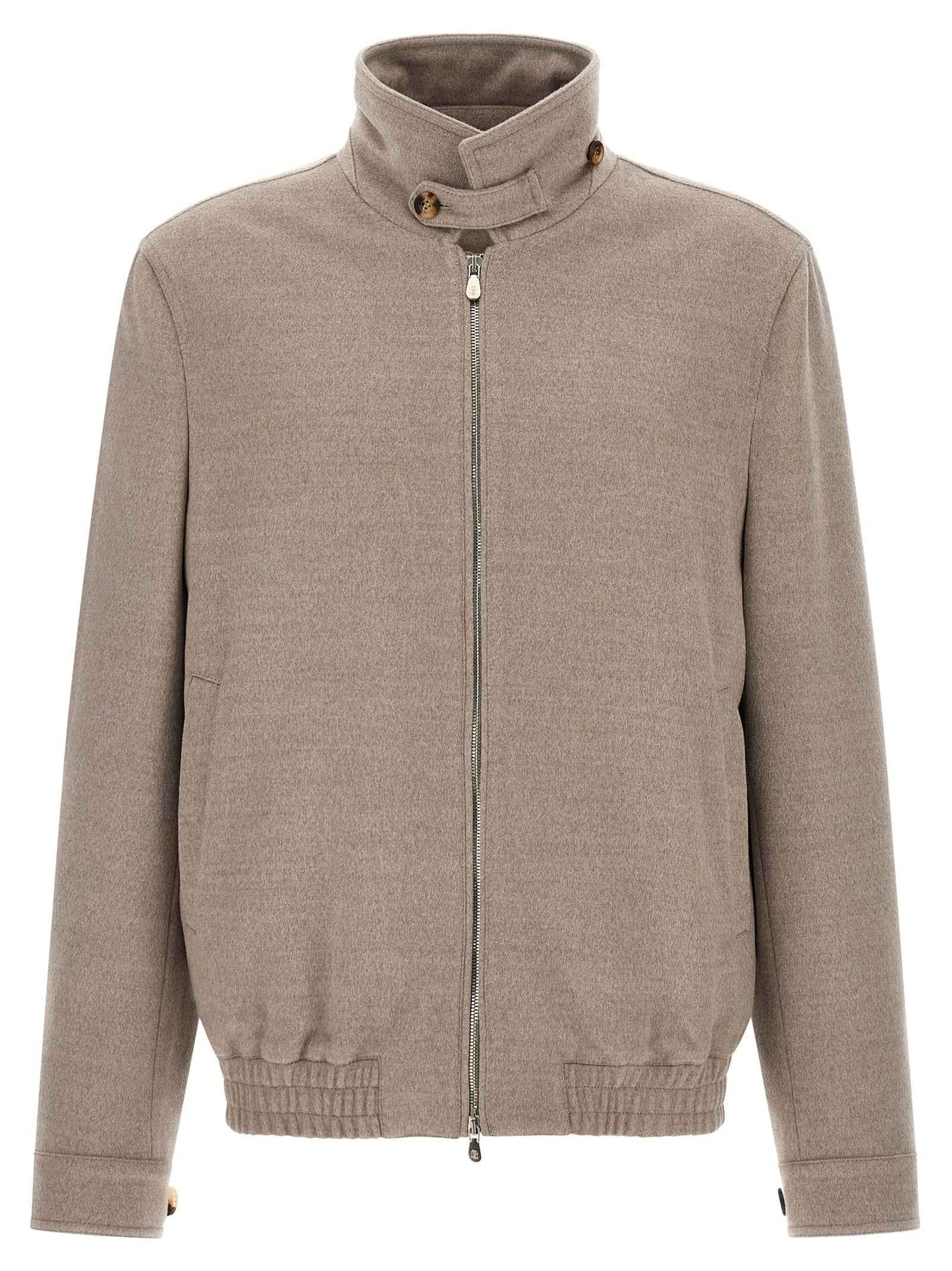 Beige Virgin Wool Bomber