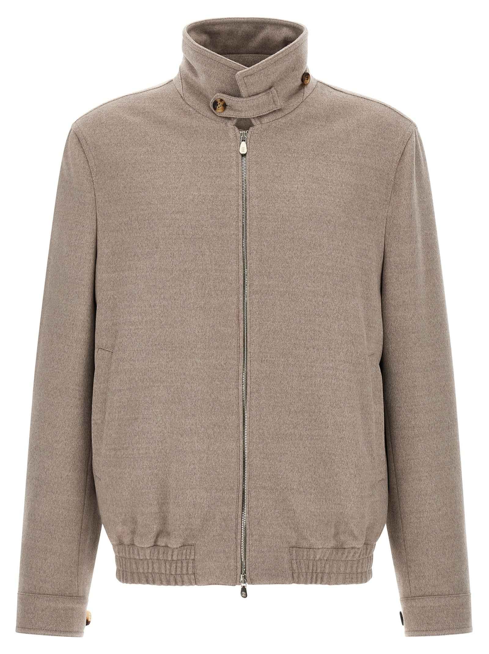 Beige Virgin Wool Bomber