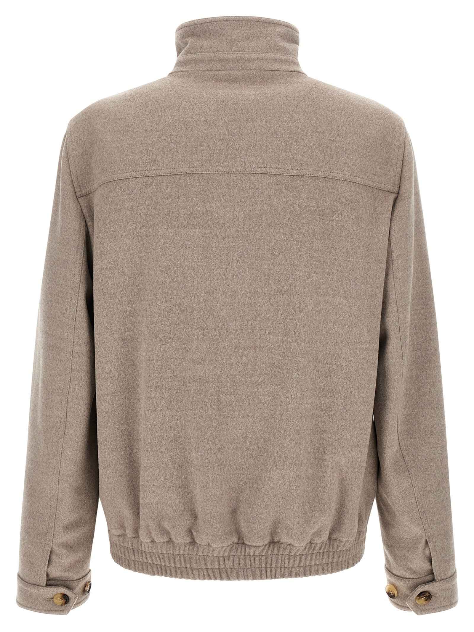 Beige Virgin Wool Bomber