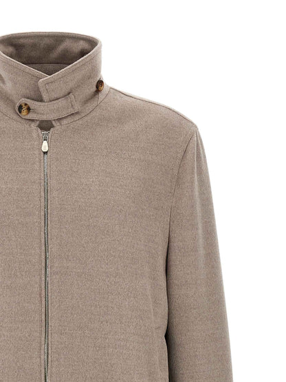 Beige Virgin Wool Bomber
