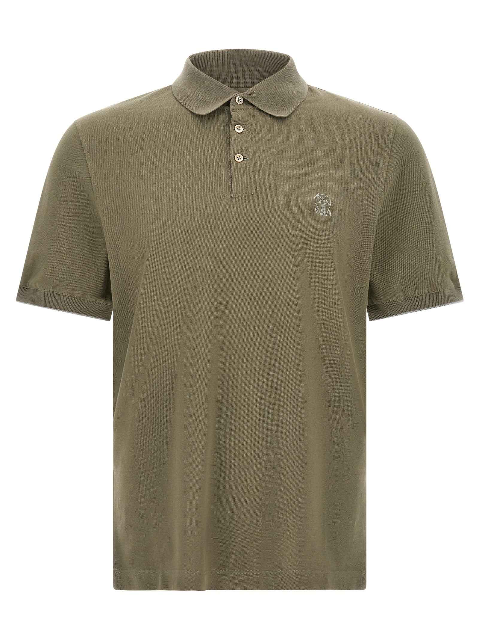 Bicolor Cotton Polo Shirt