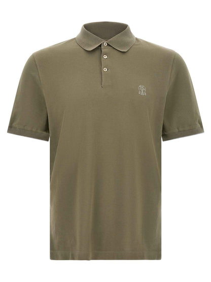 Bicolor Cotton Polo Shirt