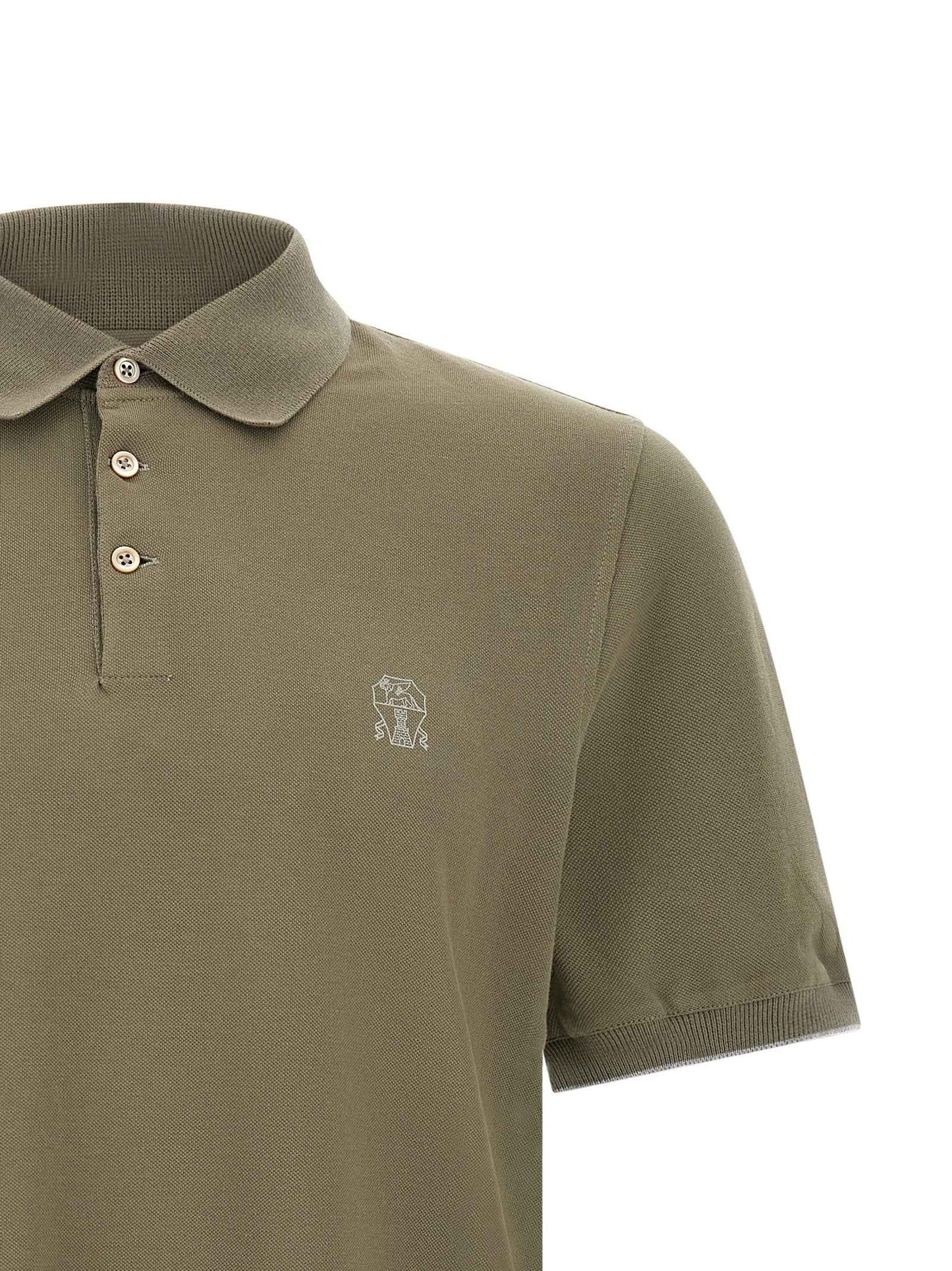Bicolor Cotton Polo Shirt