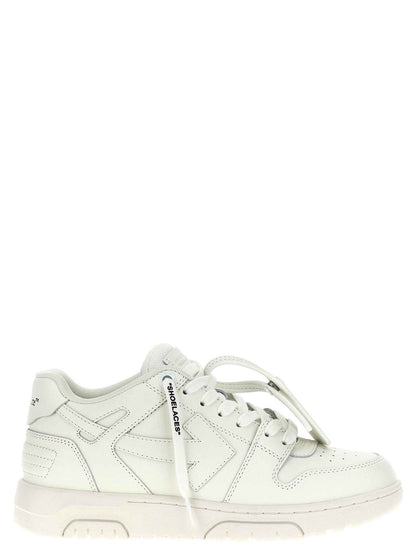 White Calfskin Low Top Sneakers