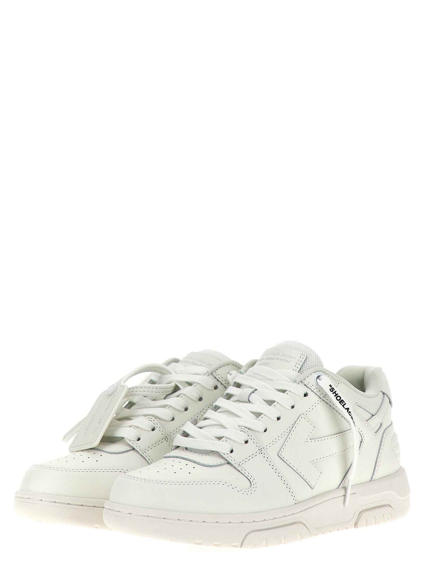 White Calfskin Low Top Sneakers