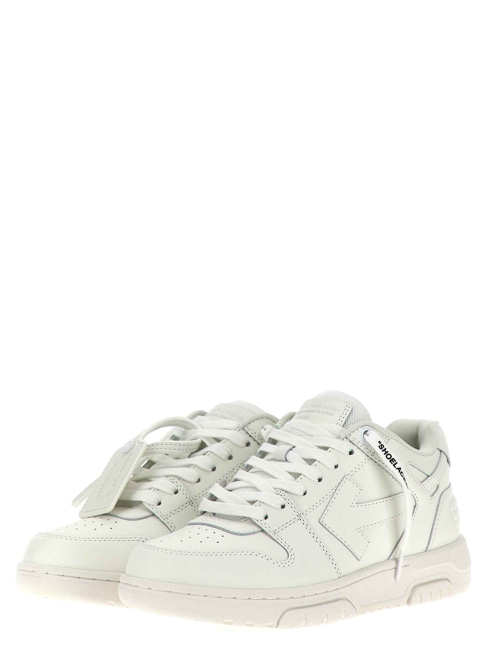 White Calfskin Low Top Sneakers