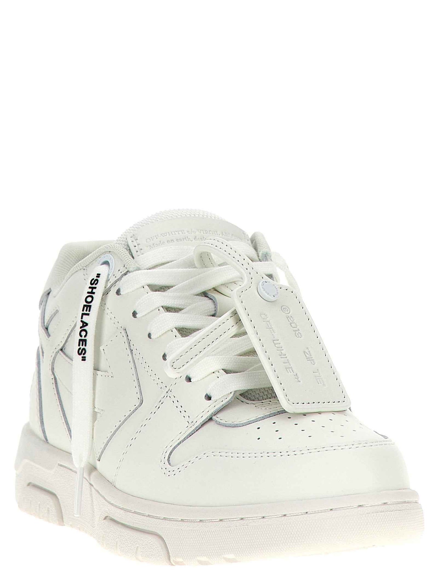 White Calfskin Low Top Sneakers