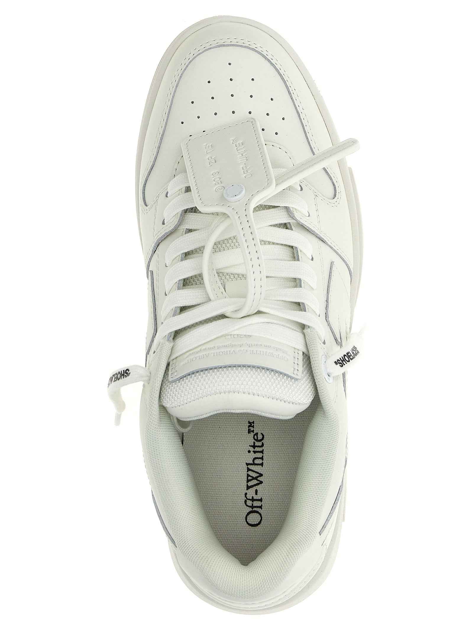 White Calfskin Low Top Sneakers