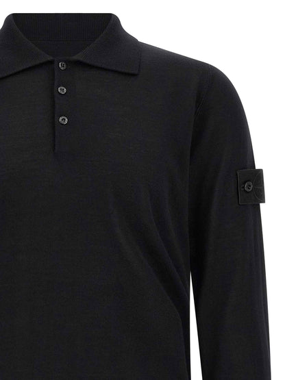 Black Virgin Wool Cardigan