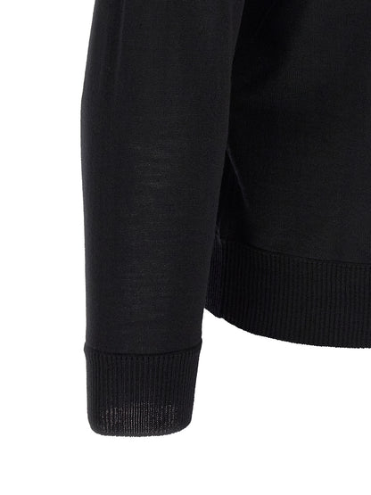 Black Virgin Wool Cardigan