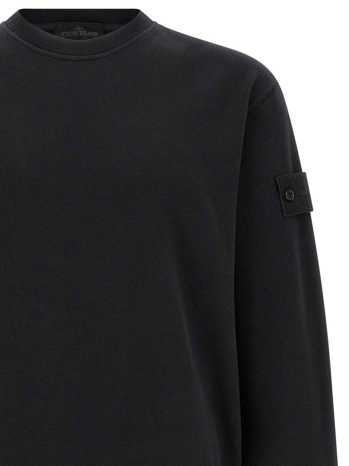 Black Cotton Sweatshirt