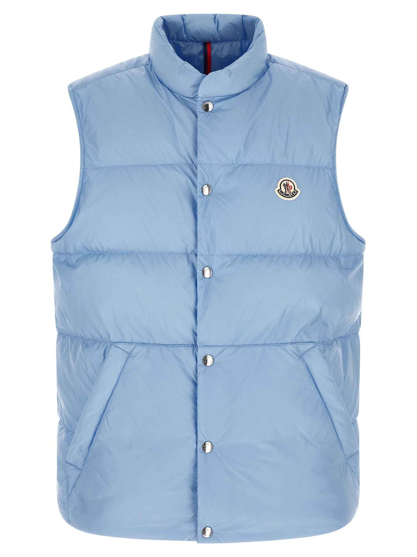Blue Polyamide Sleeveless Jacket
