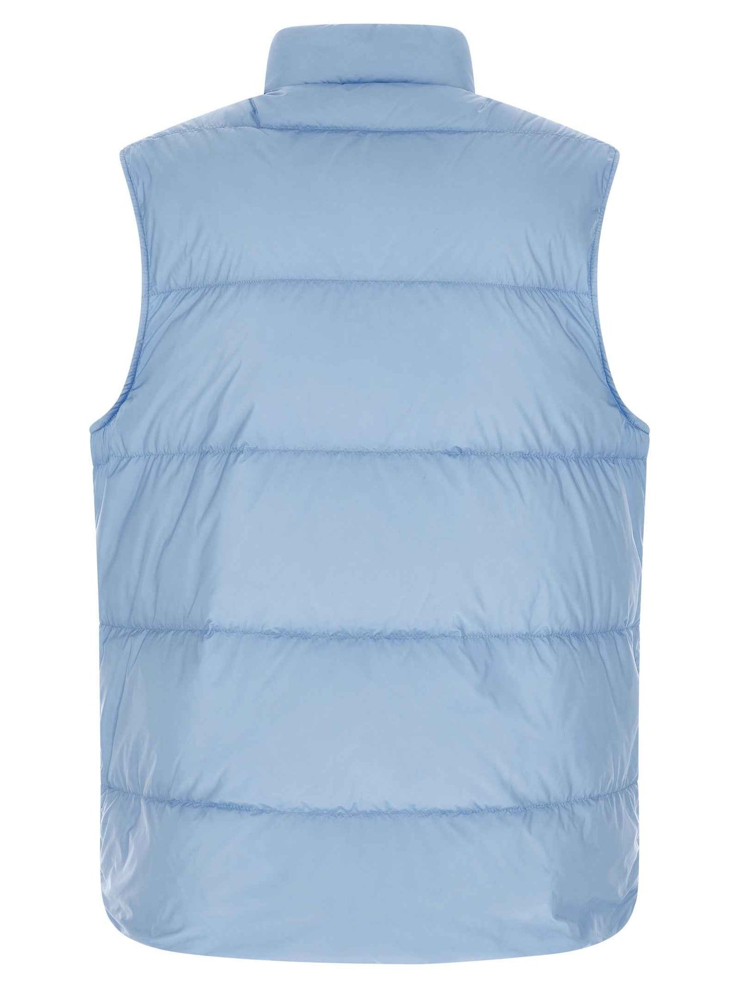 Blue Polyamide Sleeveless Jacket