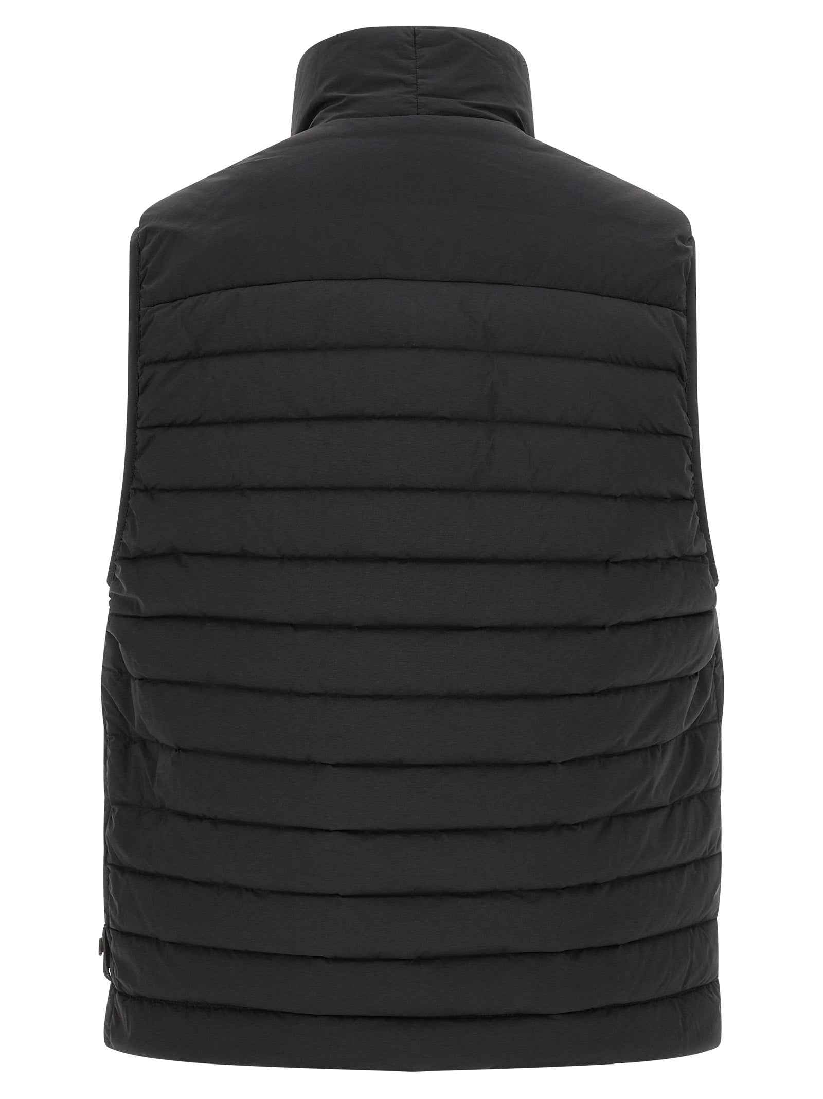 Black Polyamide Sleeveless Jacket