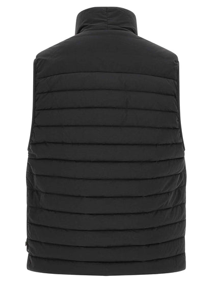 Black Polyamide Sleeveless Jacket