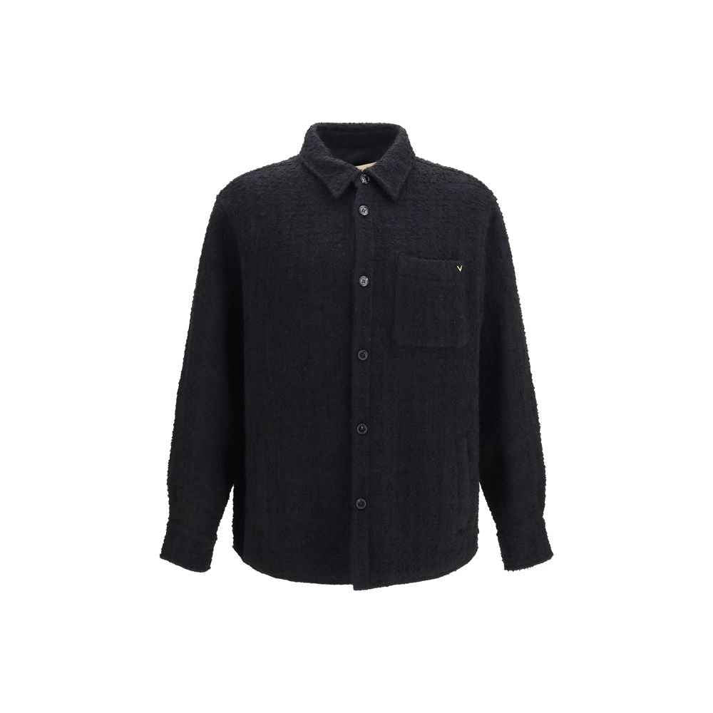 Black Cotton Full-Length Jacket