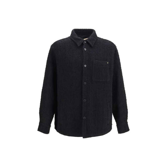 Black Cotton Full-Length Jacket