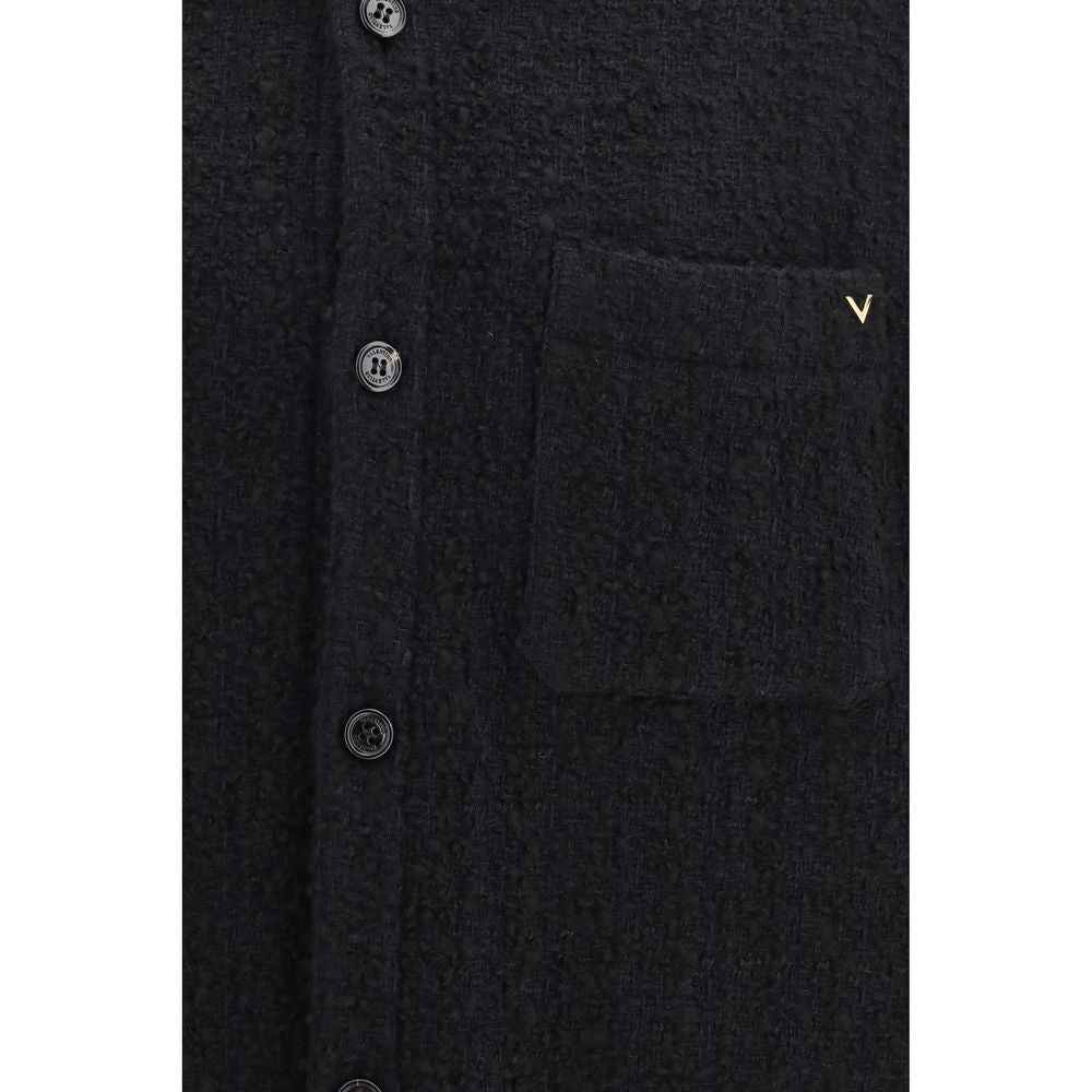 Black Cotton Full-Length Jacket