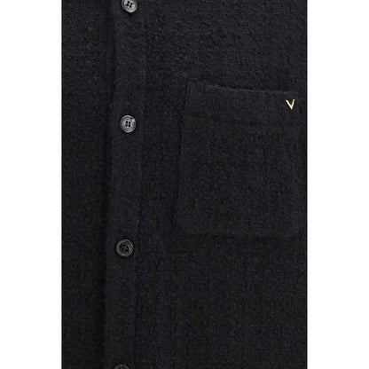 Black Cotton Full-Length Jacket