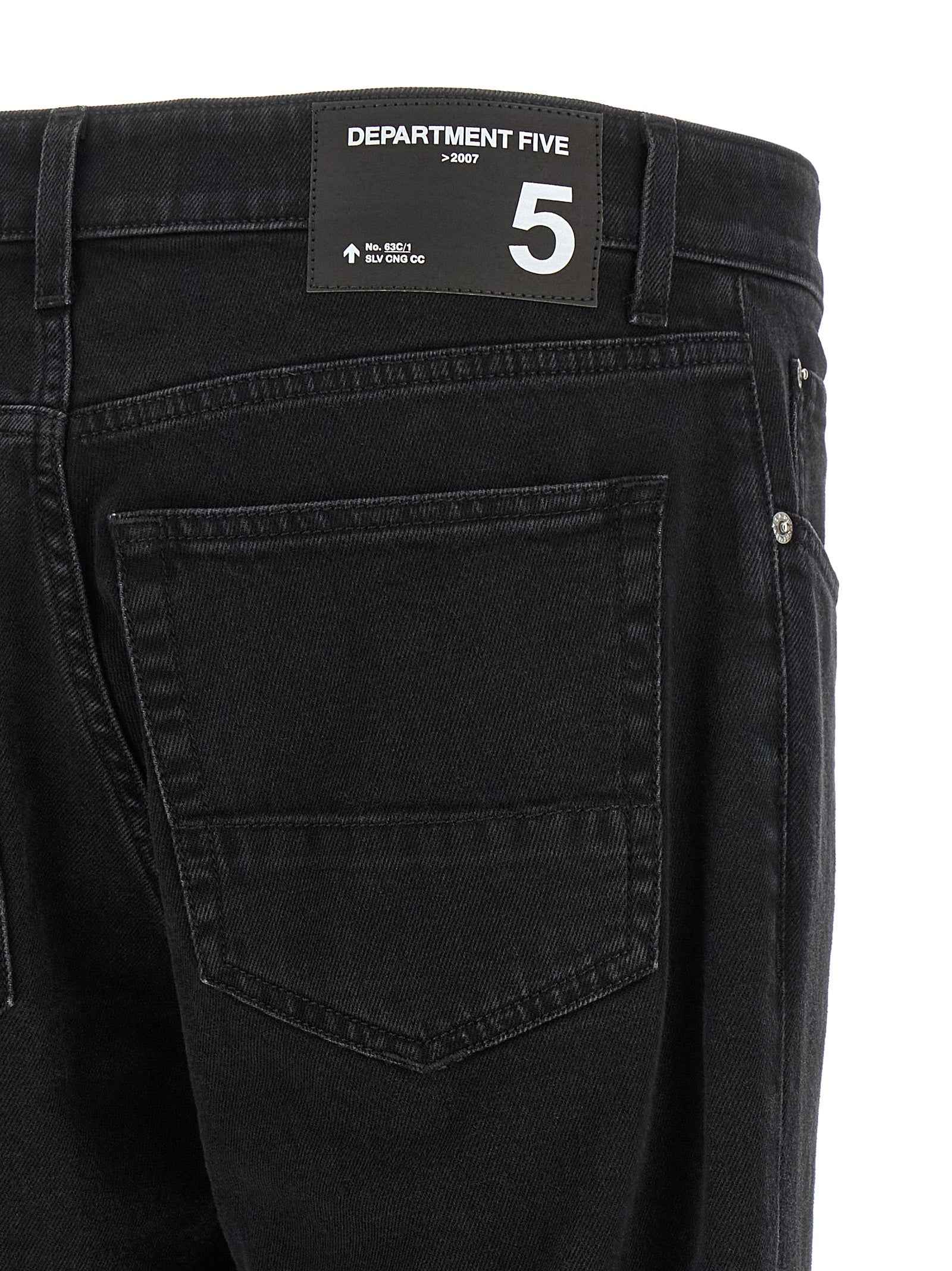 Black Cotton Cropped Jeans