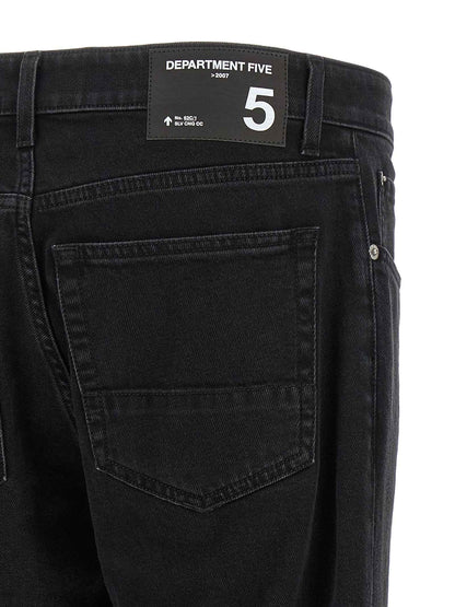 Black Cotton Cropped Jeans