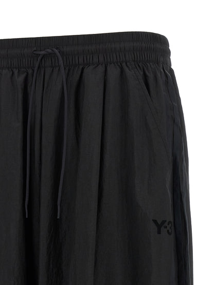 Black Polyamide Athletic Pants