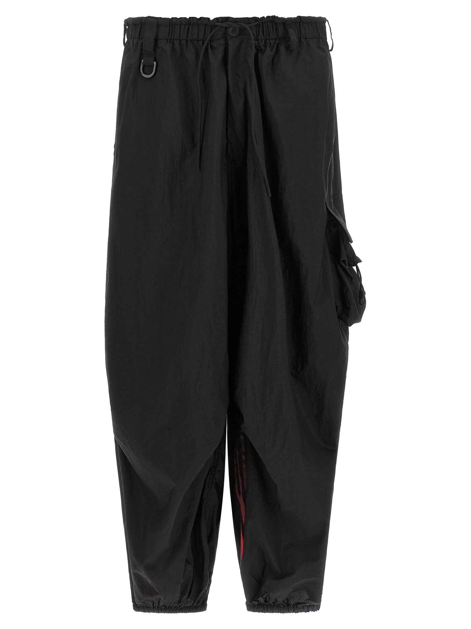 Black Polyamide Cargo Pants