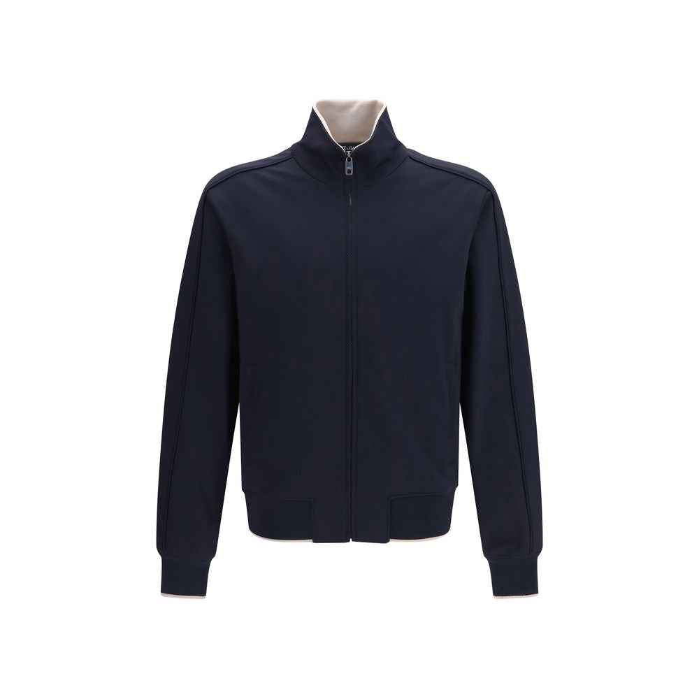 Blue Polyamide Full-Length Jacket