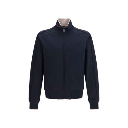 Blue Polyamide Full-Length Jacket