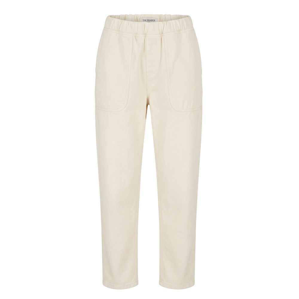 Beige Cotton Men Pants