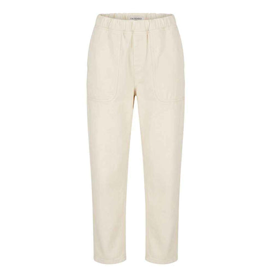 Beige Cotton Men Pants
