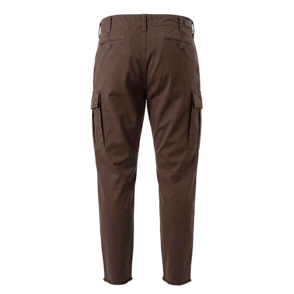 Brown Cotton Men Pant