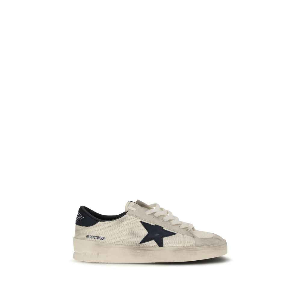 Beige Calf Leather Bos Taurus Athletic Sneakers