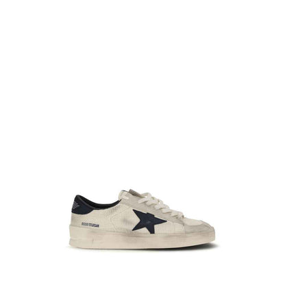 Beige Calf Leather Bos Taurus Athletic Sneakers