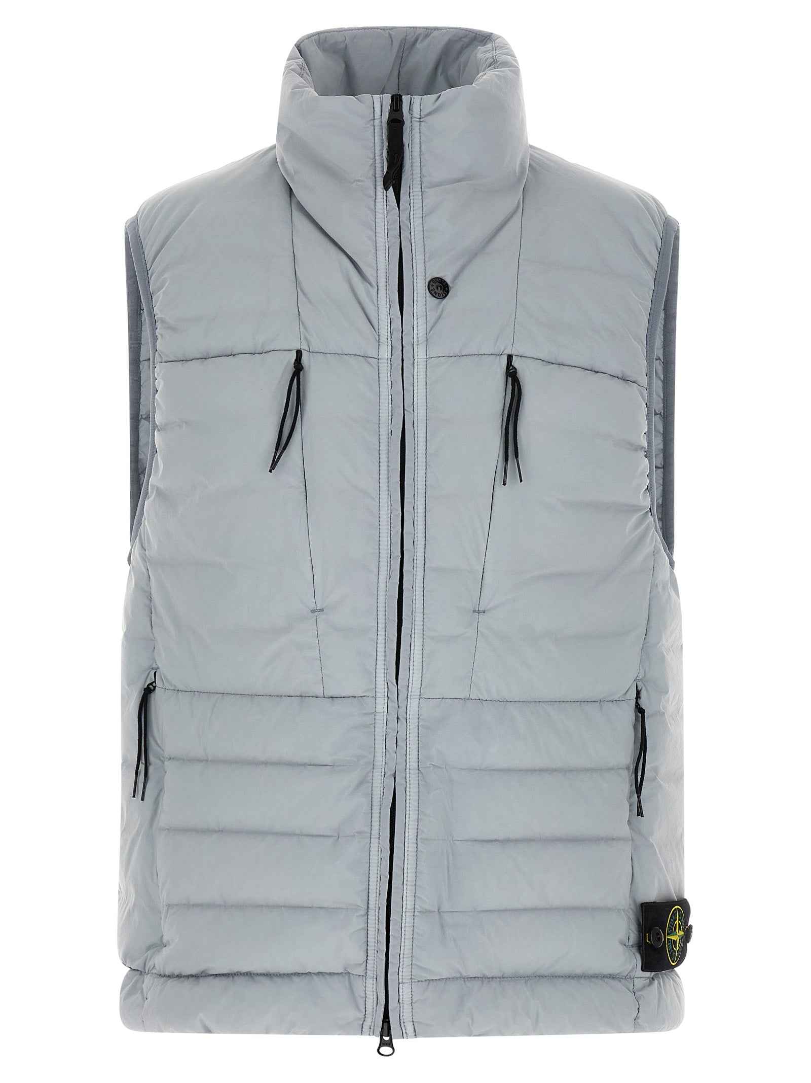 Gray Polyamide Sleeveless Jacket