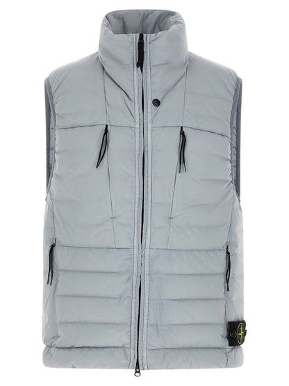 Gray Polyamide Sleeveless Jacket