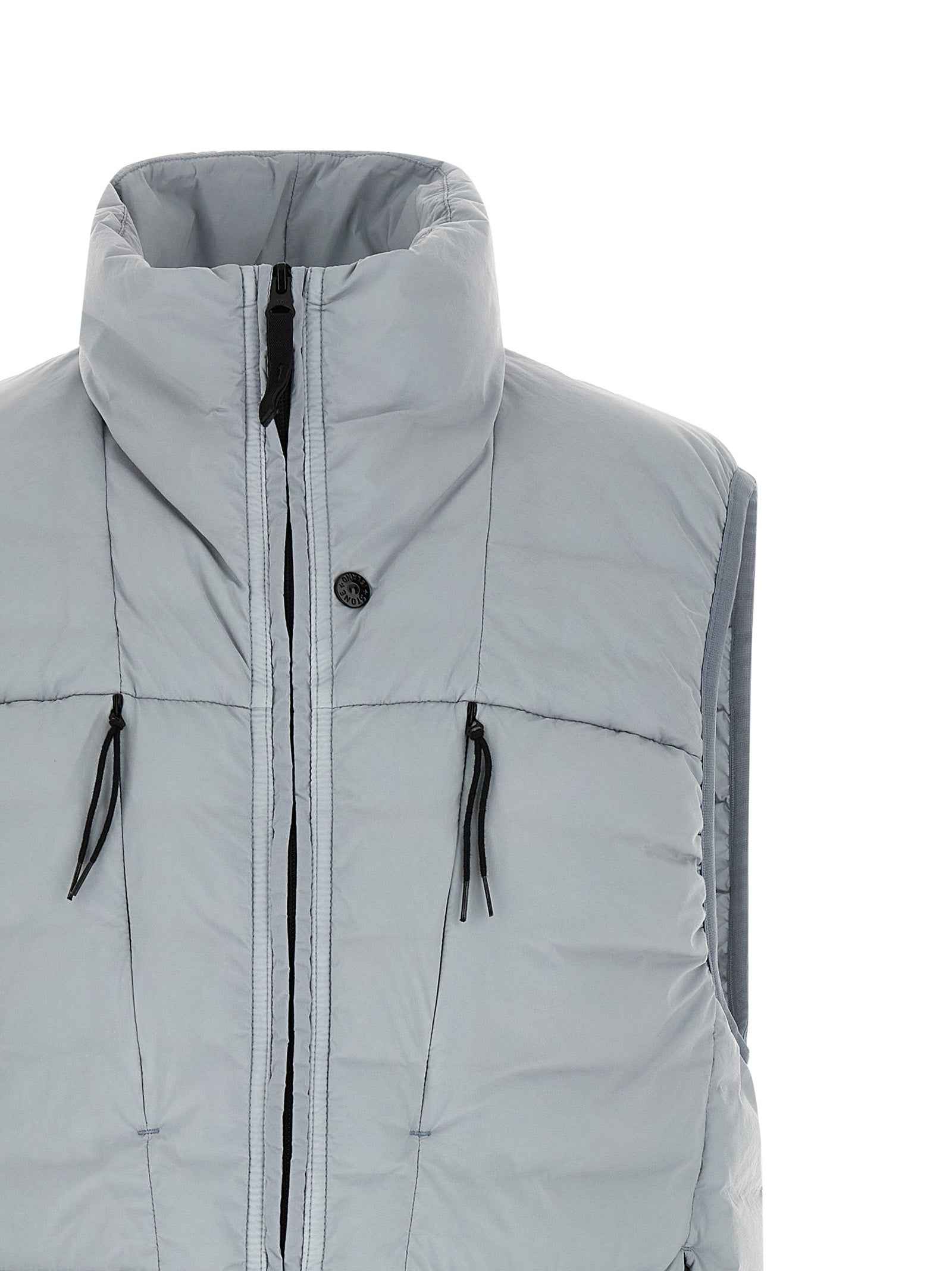 Gray Polyamide Sleeveless Jacket