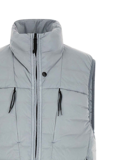 Gray Polyamide Sleeveless Jacket