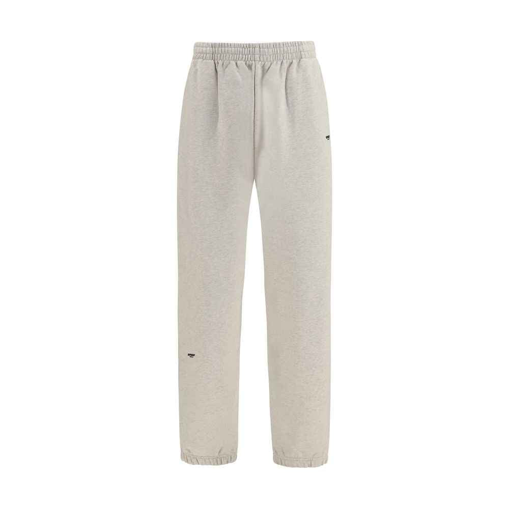 Beige Cotton Casual Pants