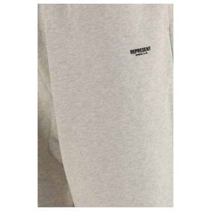Beige Cotton Casual Pants
