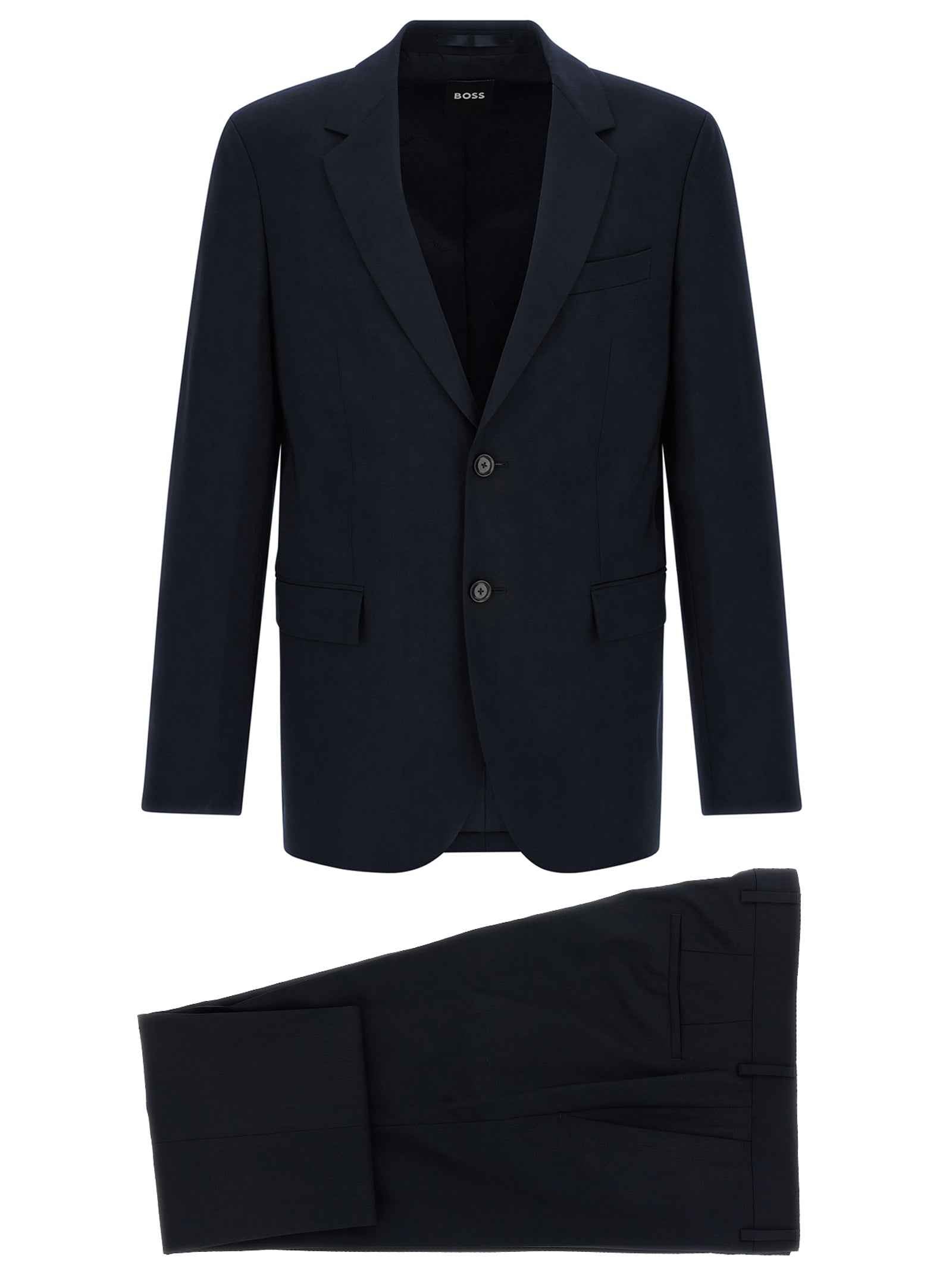 Blue Virgin Wool Two-Piece Suit