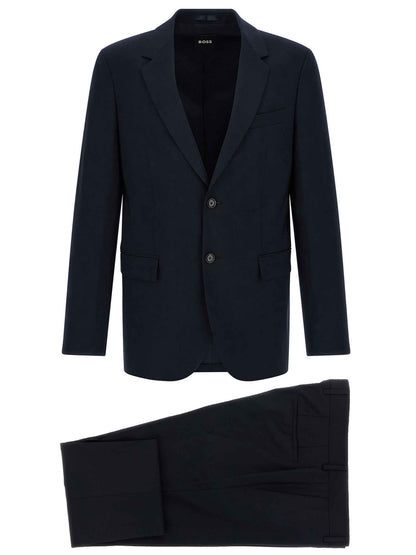 Blue Virgin Wool Two-Piece Suit
