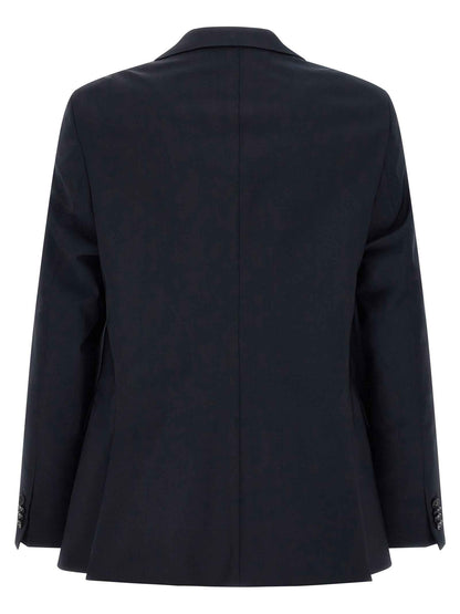 Blue Virgin Wool Two-Piece Suit