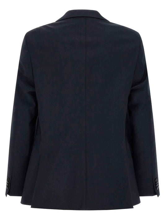 Blue Virgin Wool Two-Piece Suit