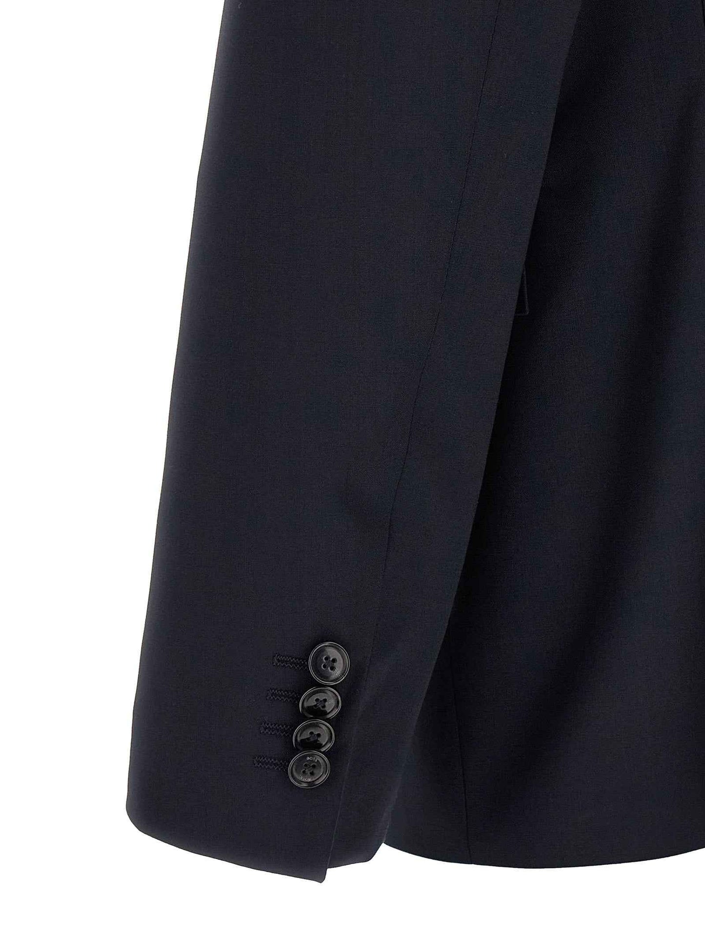 Blue Virgin Wool Two-Piece Suit