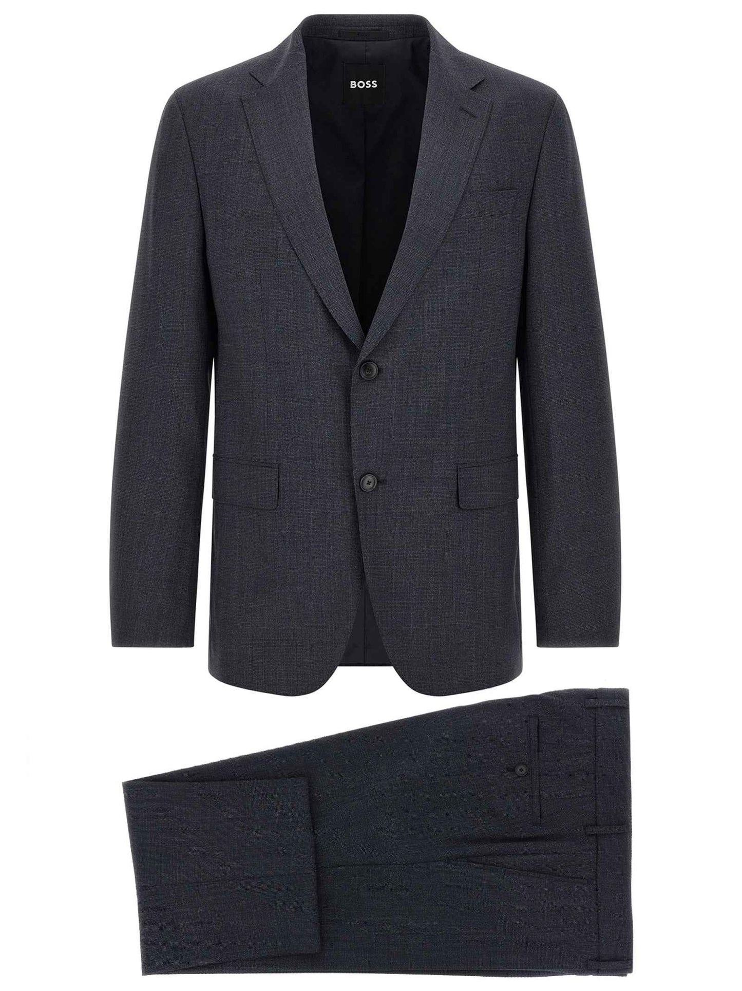 Blue Polyester Two-Piece Suit